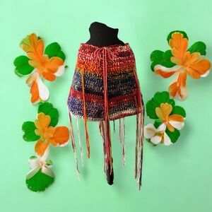 Multicolor Crochet Mini Skirt